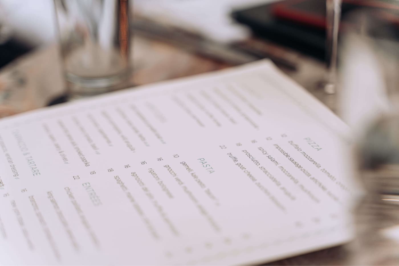 Restaurant menu background